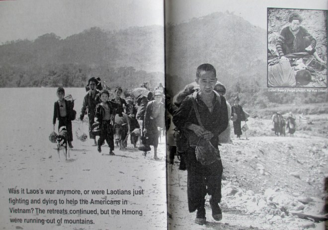 Displaced Hmong in Laos, probably in the early 1970s. Source: Roger Warner. 1998.
