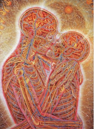 Kissing, by Alex Grey.